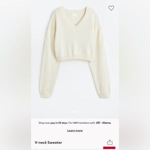 H&M V neck sweater